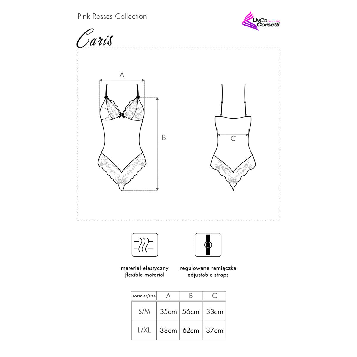 Caris body – zwart-paars