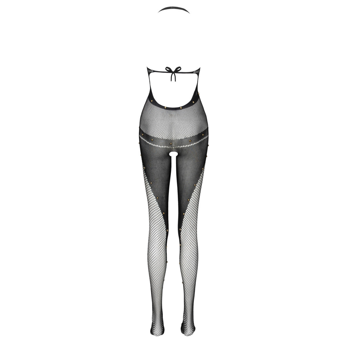 Ilean bodystocking met open kruis – zwart