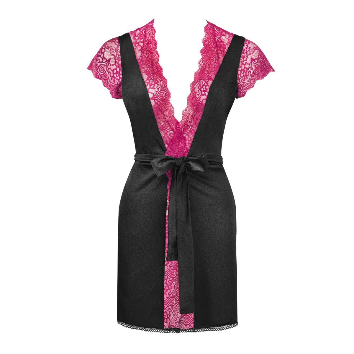 LC Kumiko dressing gown black-purple