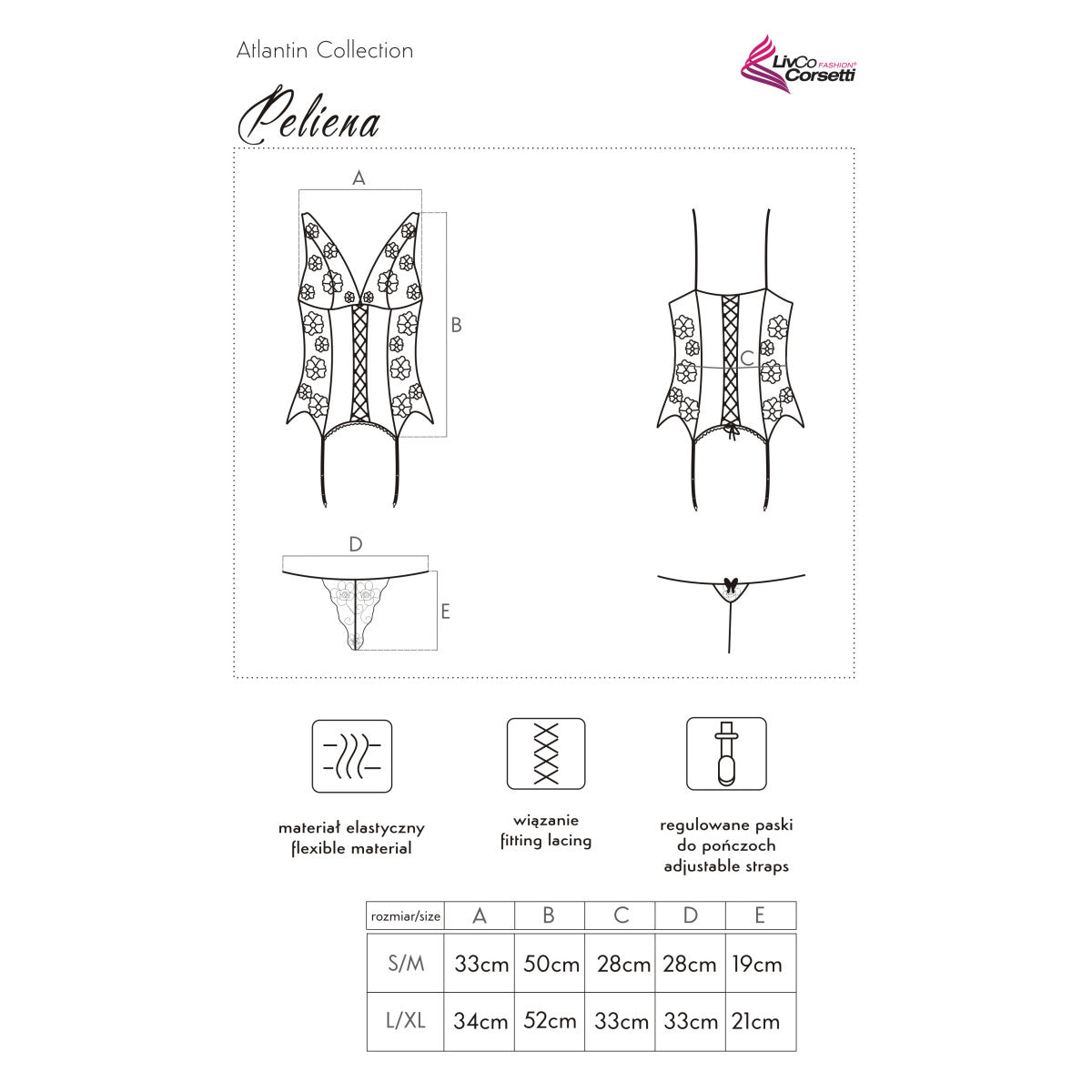LC Peliena corset black