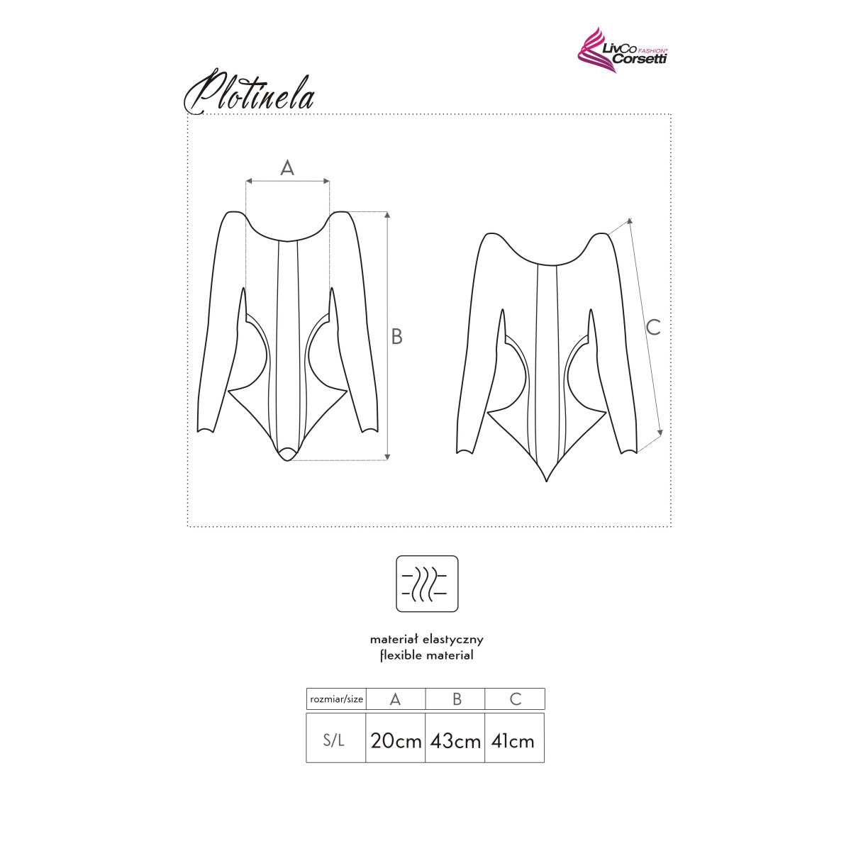 Plotinela body – zwart