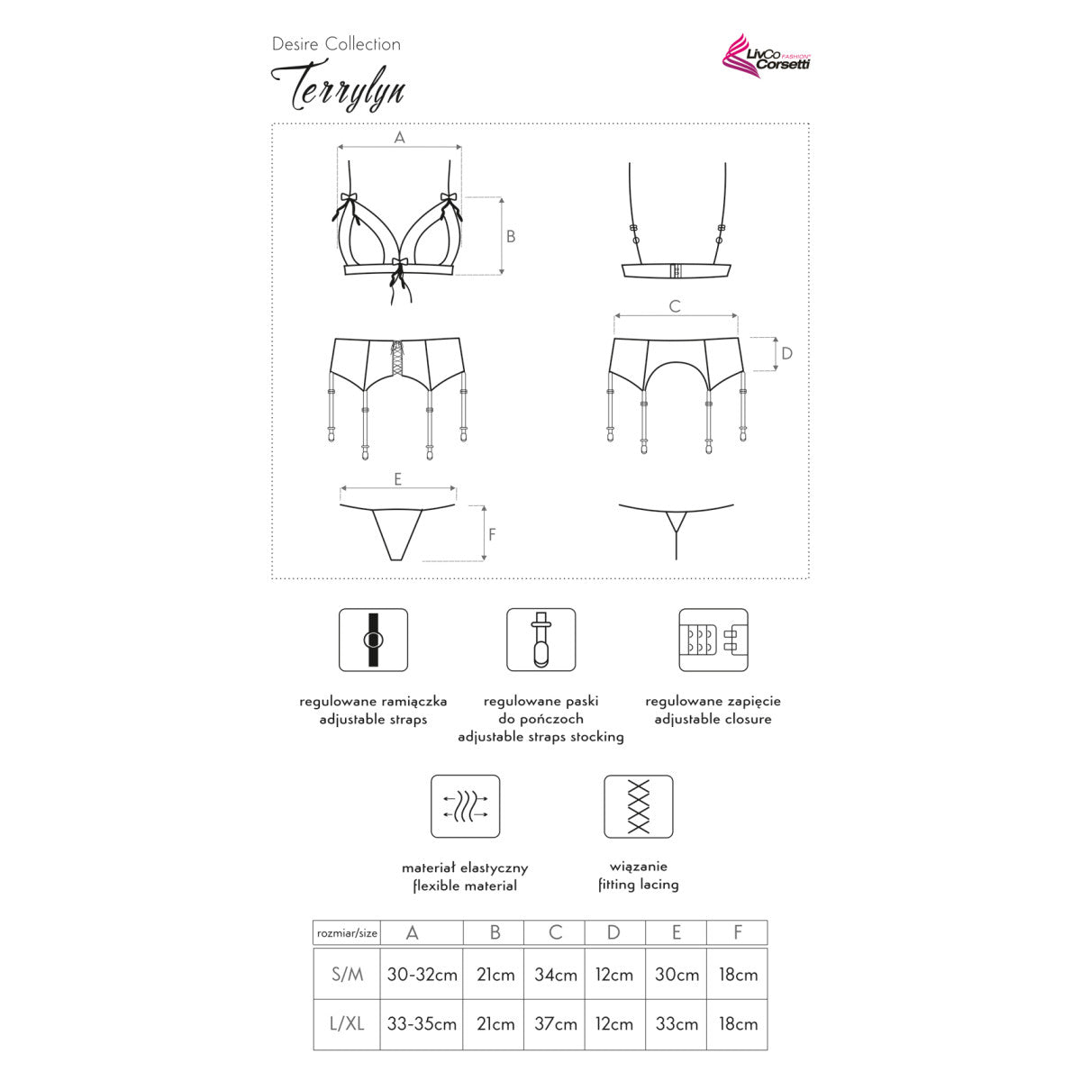 LC Terrylyn 3pcs set black-purple