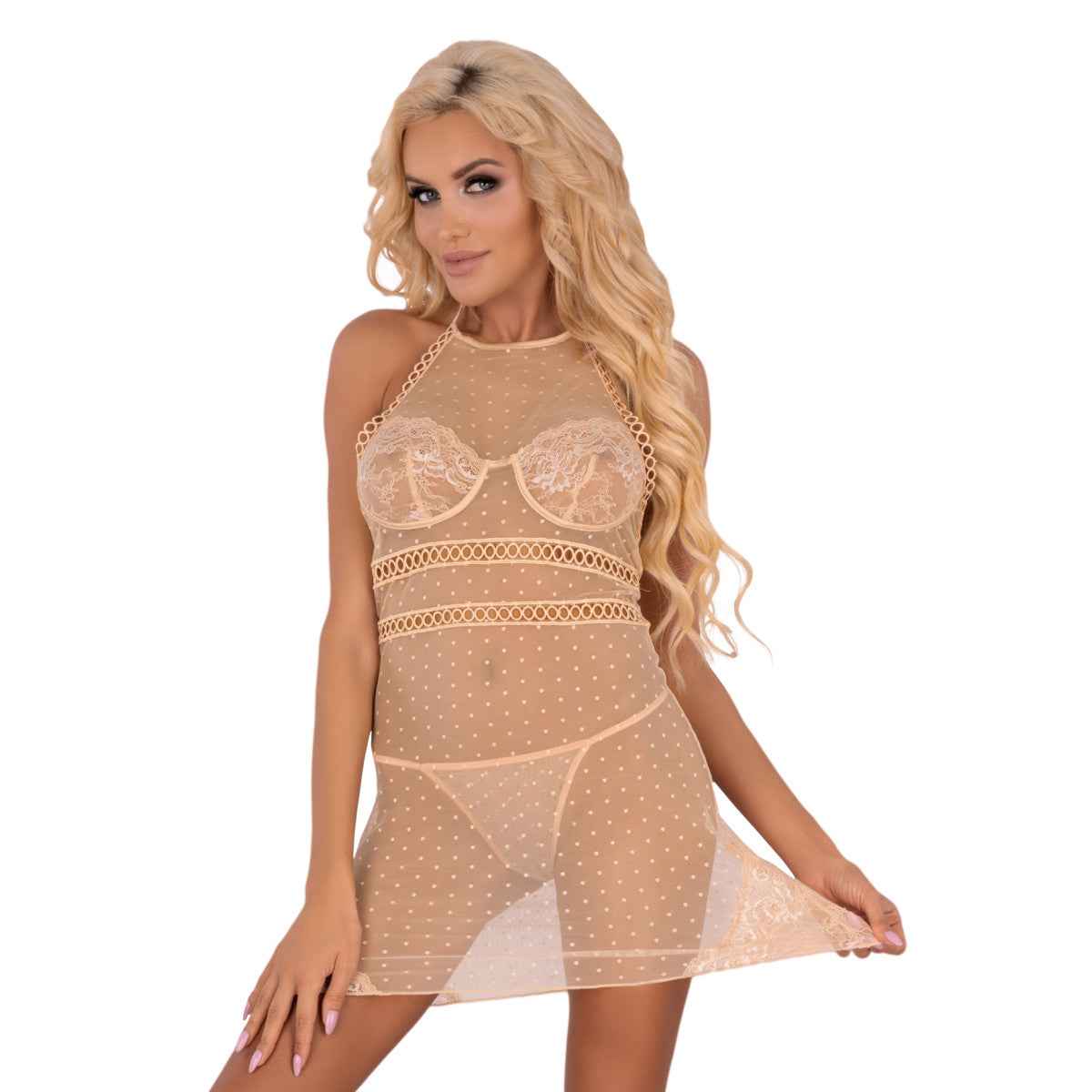 LC Vannas chemise & thong beige