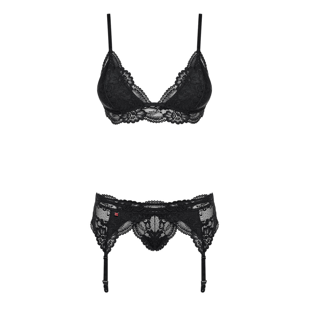 810-SEG-1 lingerieset 3-delig – zwart