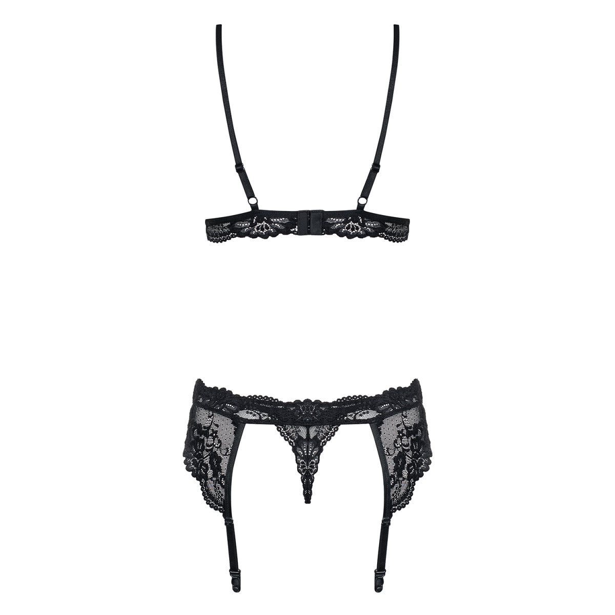 810-SEG-1 lingerieset 3-delig – zwart