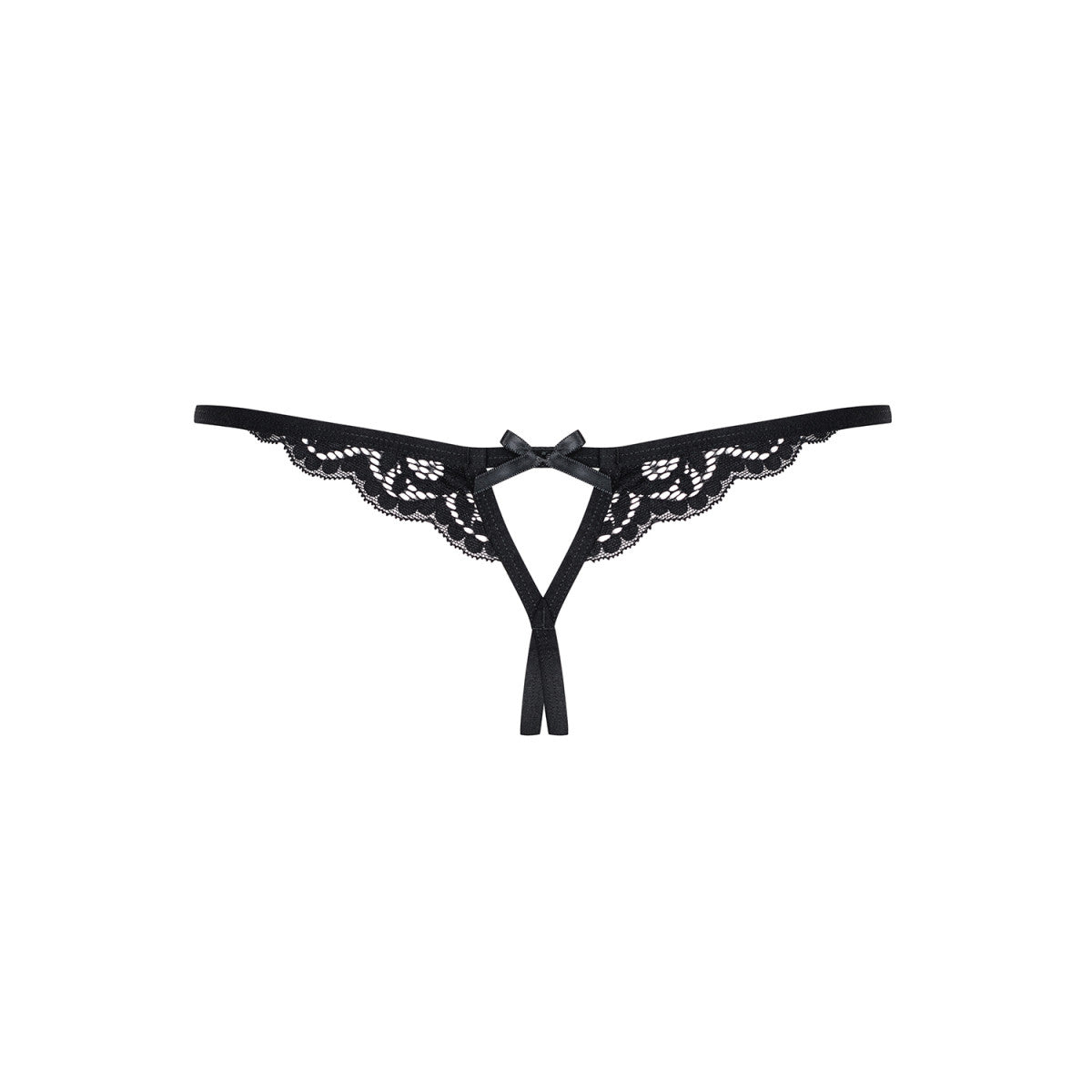 831-THC-1 open lingerie met open kruis – zwart