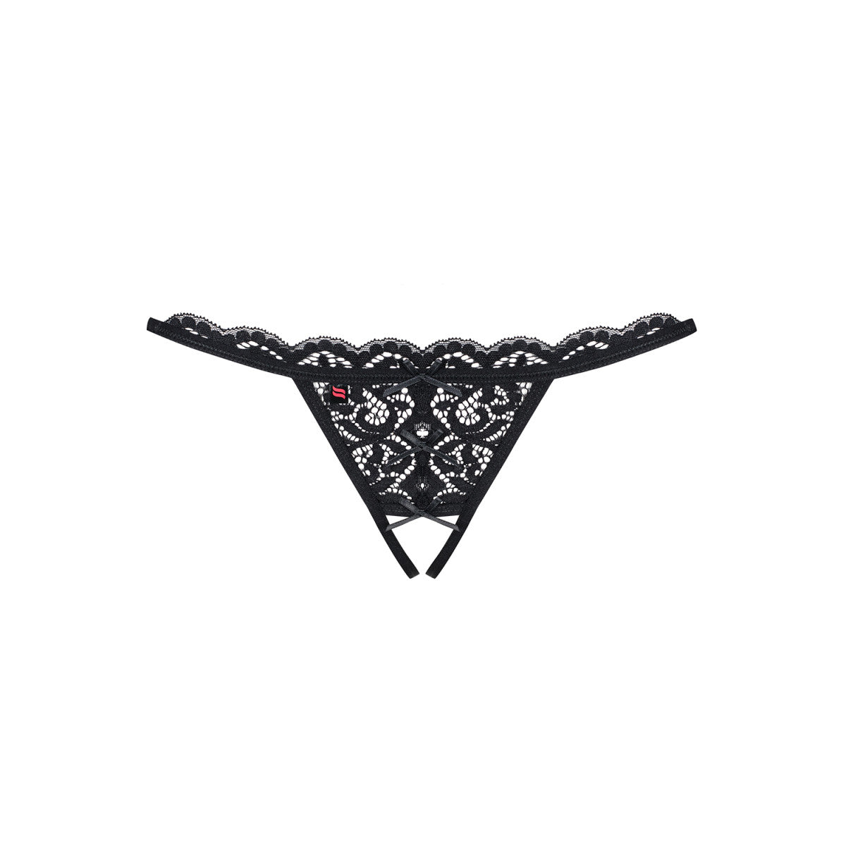 831-THC-1 open lingerie met open kruis – zwart