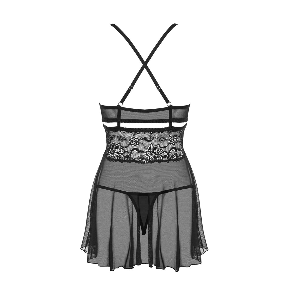 838-BAB-1 babydoll – zwart