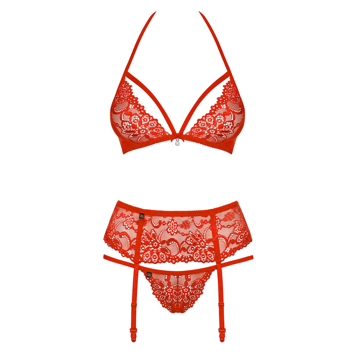 Ob 838-seg-3 3 pcs set red - Obsessive