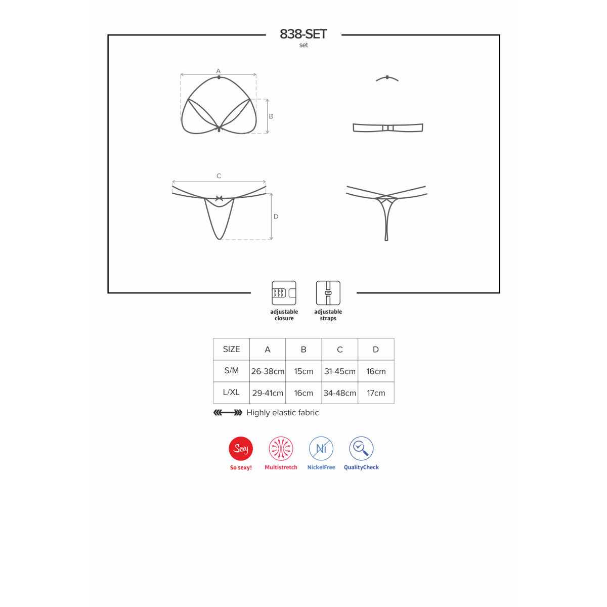 Ob 838-set-1 2 pcs set black