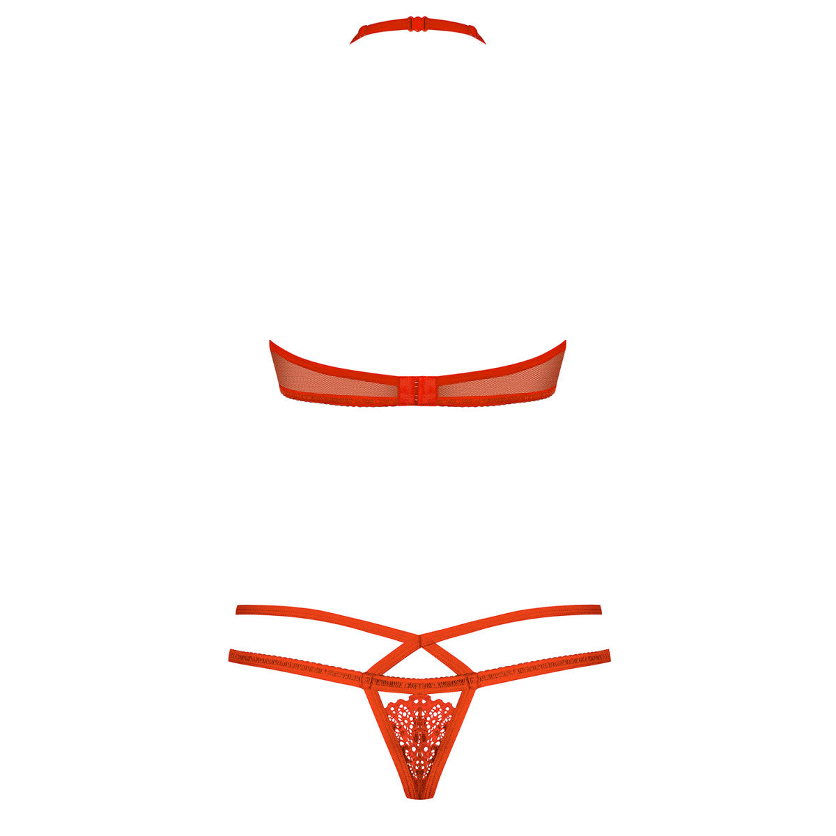 838-SET-3 kanten bh-set – rood
