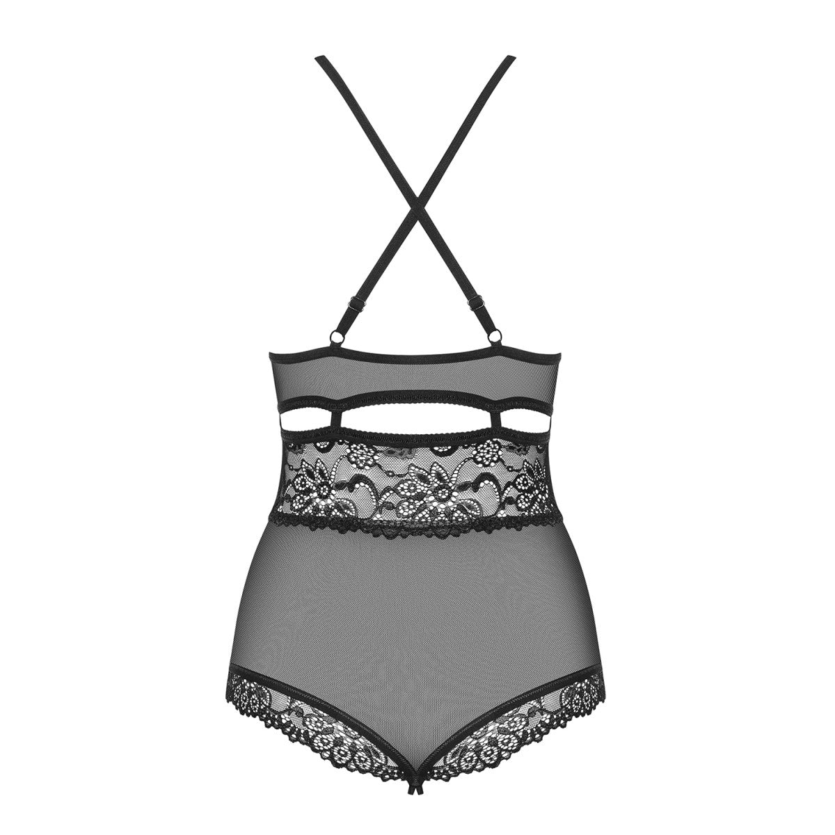 Ob 838-ted-1 teddy opencrotch black - Obsessive