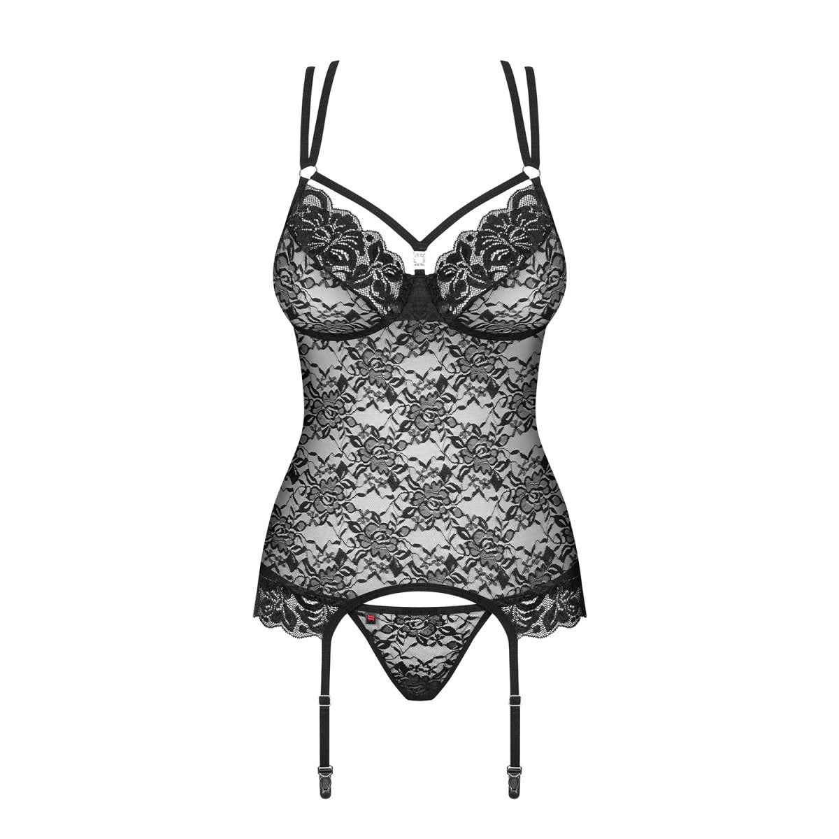 OB 860-COR-1 corset & thong black