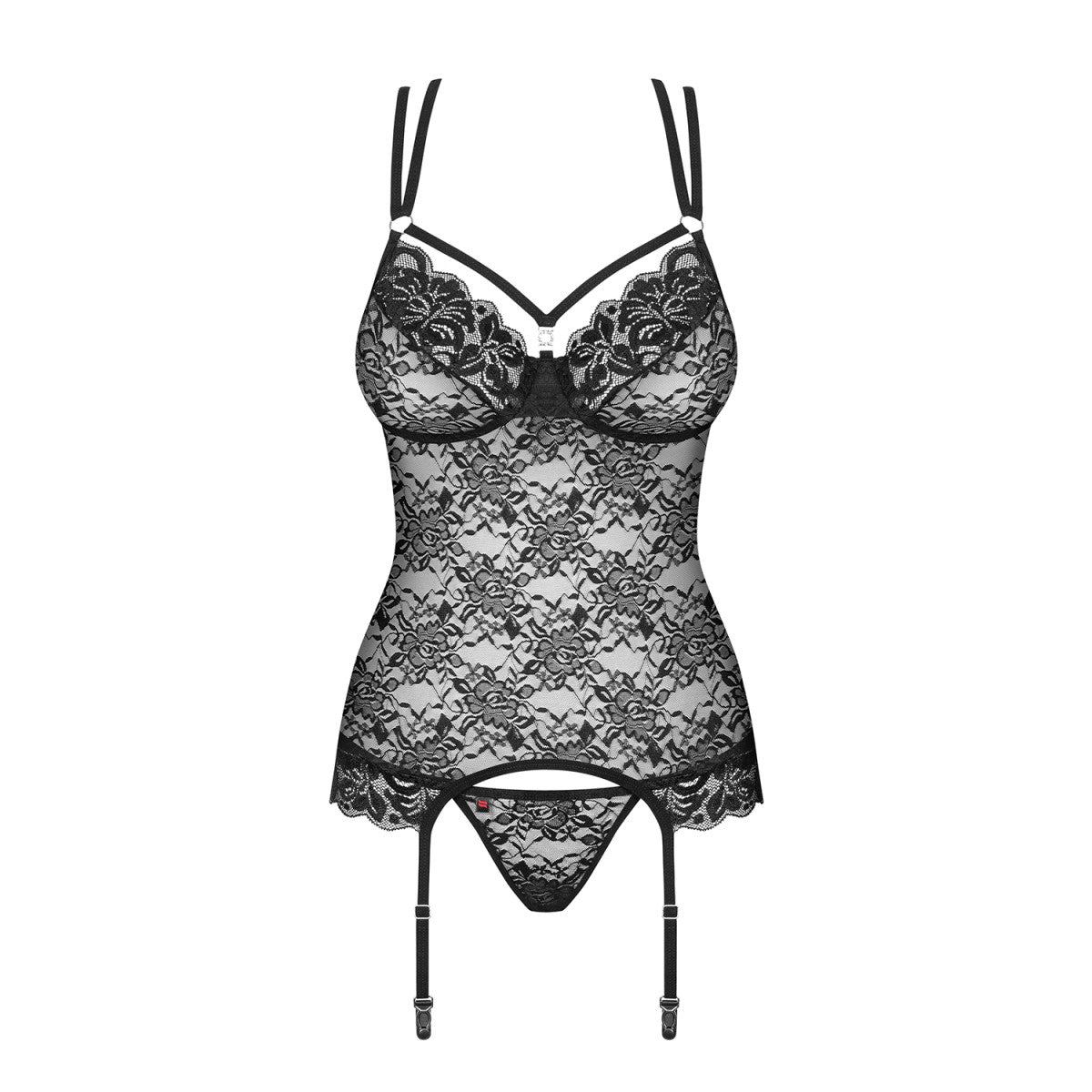 OB 860-COR-1 corset & thong black
