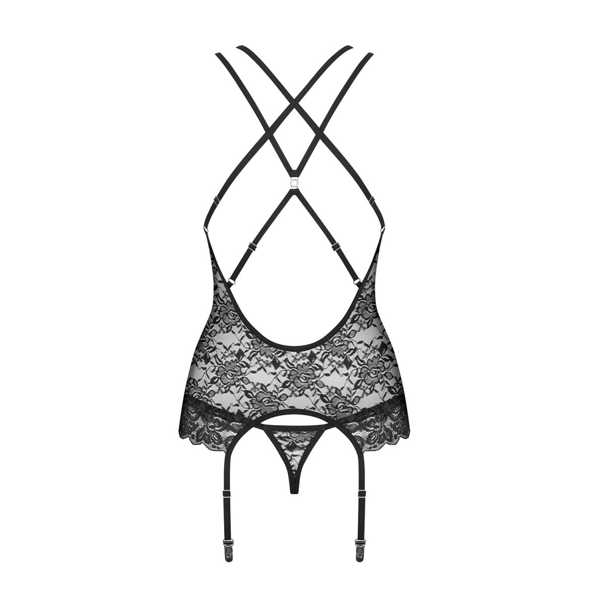 OB 860-COR-1 corset & thong black