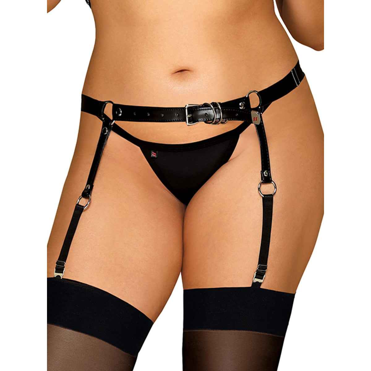 OB A756 harness garter belt black Size Plus