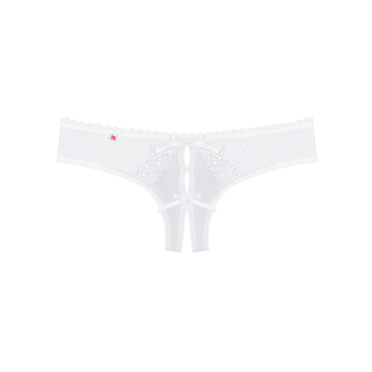 OB Alabastra crotchless thong white