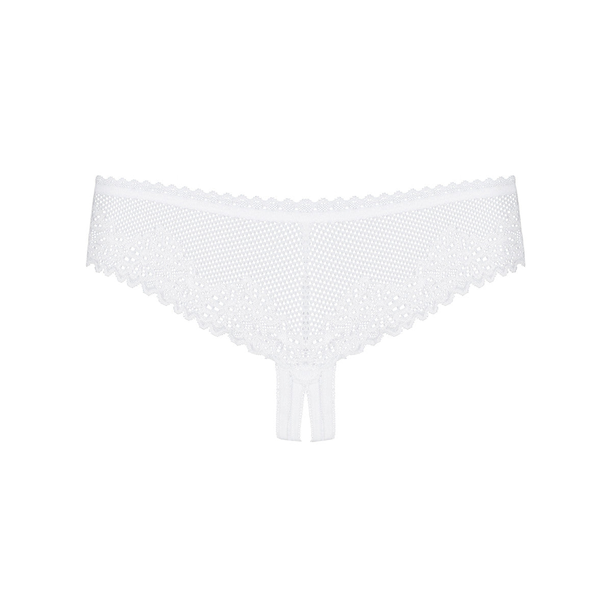 OB Alabastra crotchless thong white