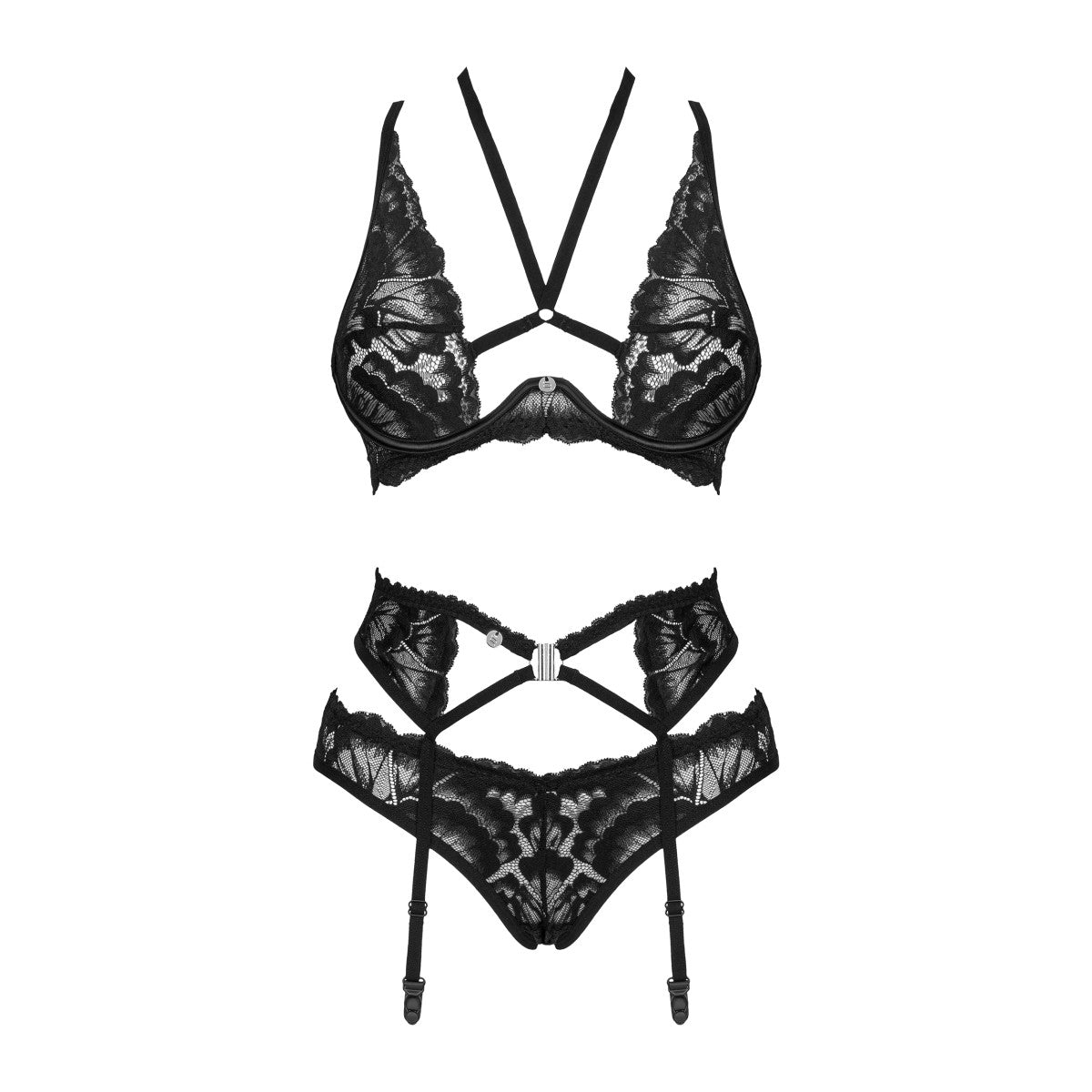 Alessya lingerieset 3-delig – zwart