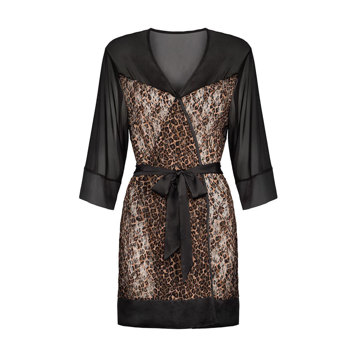 Allunes kimono – zwart-panterprint – detail 4