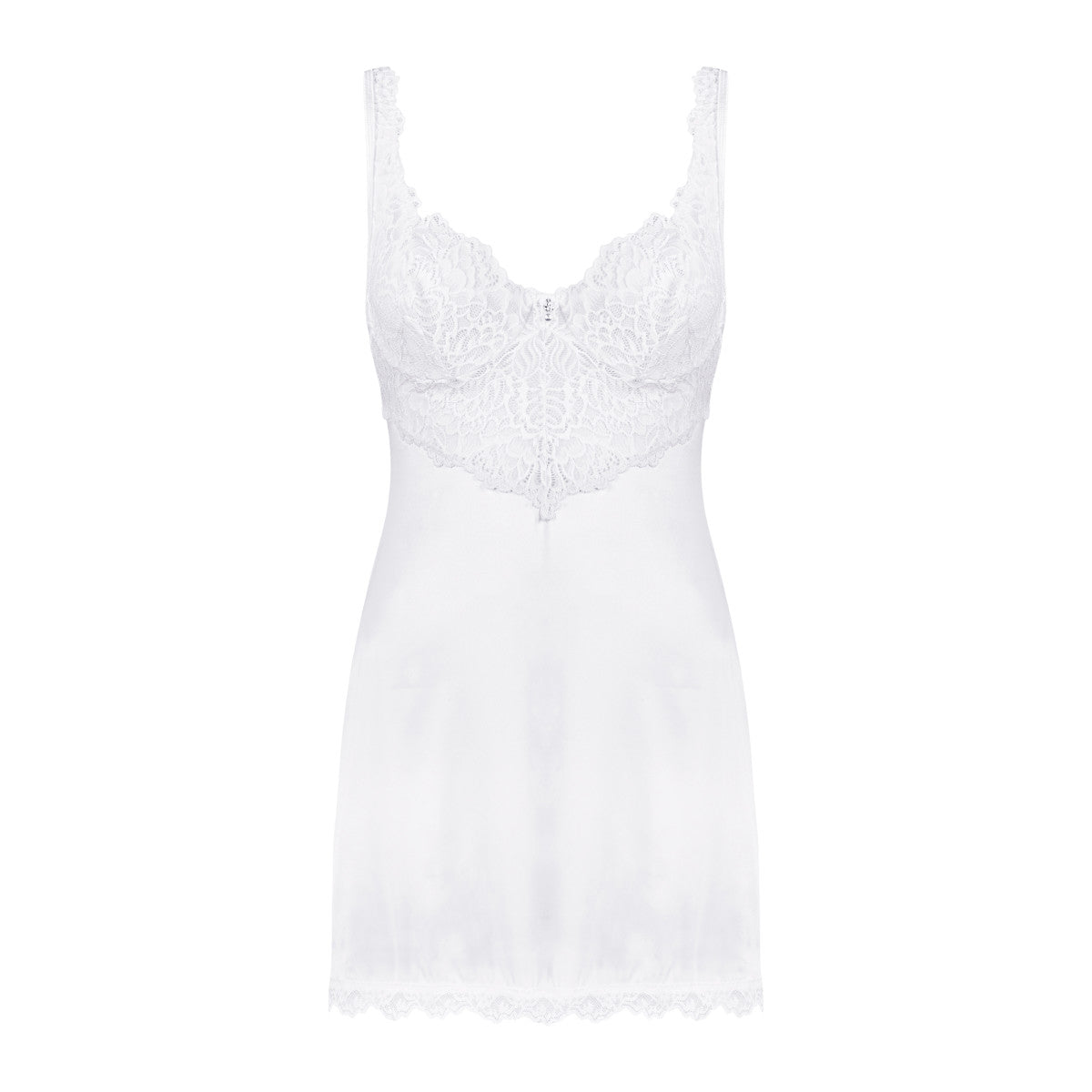 Amor babydoll met beugels – wit