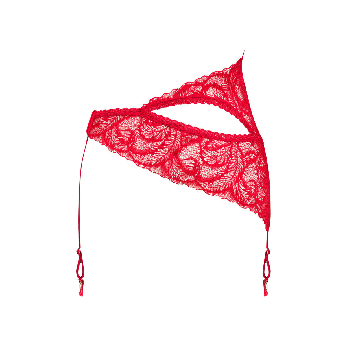 Ob atenica garter belt red - Obsessive