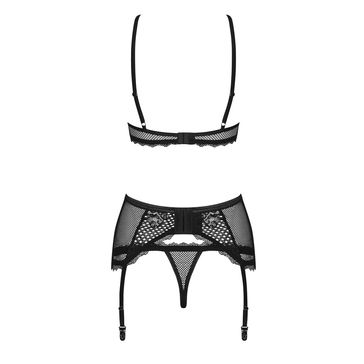 Basitta lingerieset 3-delig – zwart van Dare2Live – zwart