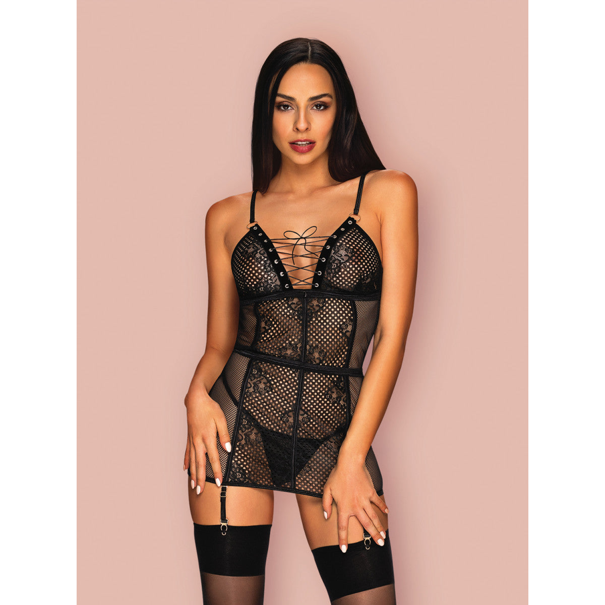 OB Basitta chemise & thong black