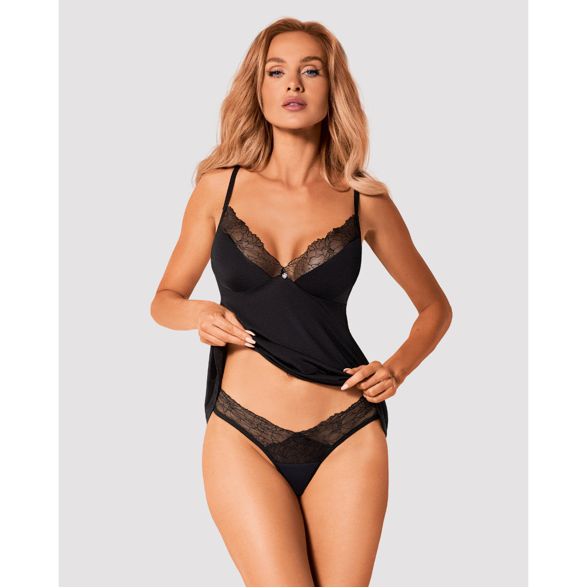 OB Bella Rou top & panties black