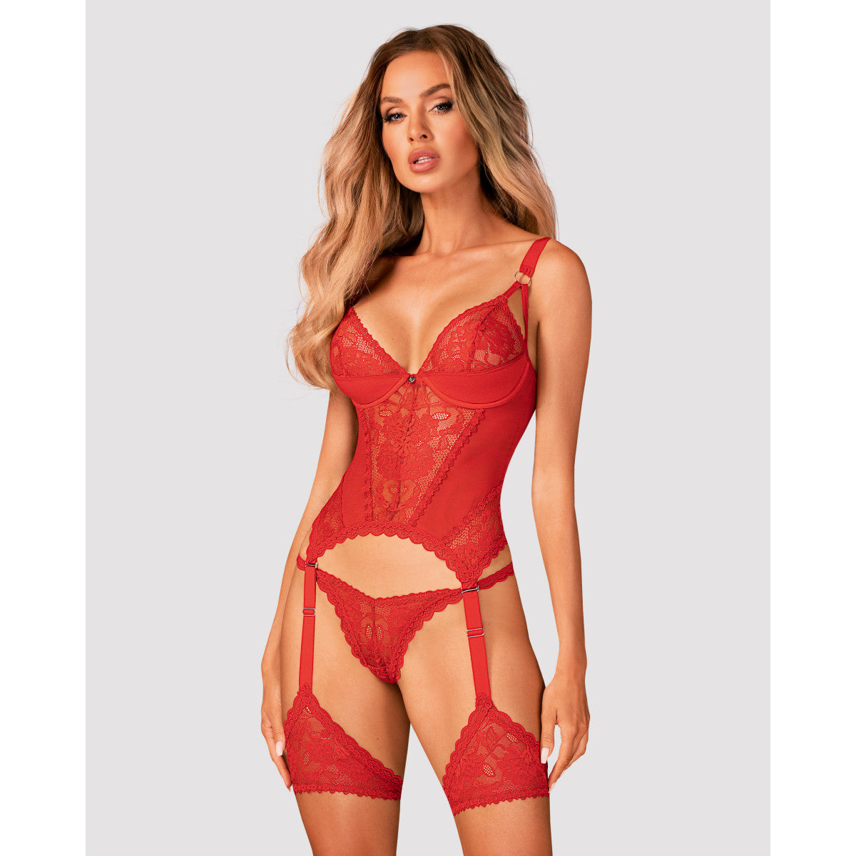 OB Belovya corset &amp; thong red