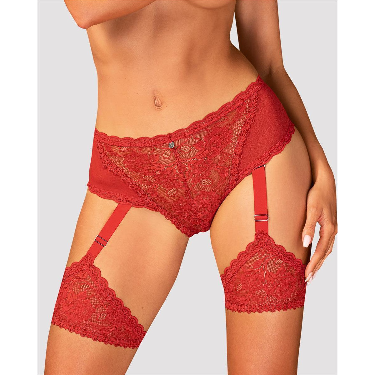 Ob belovya garter panties red - Obsessive