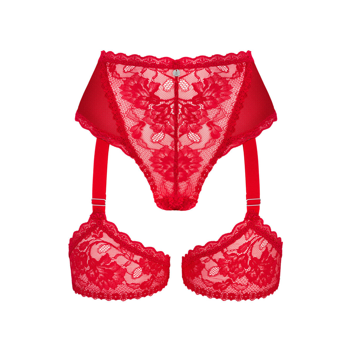 Belovya kanten jarretelgordel – rood