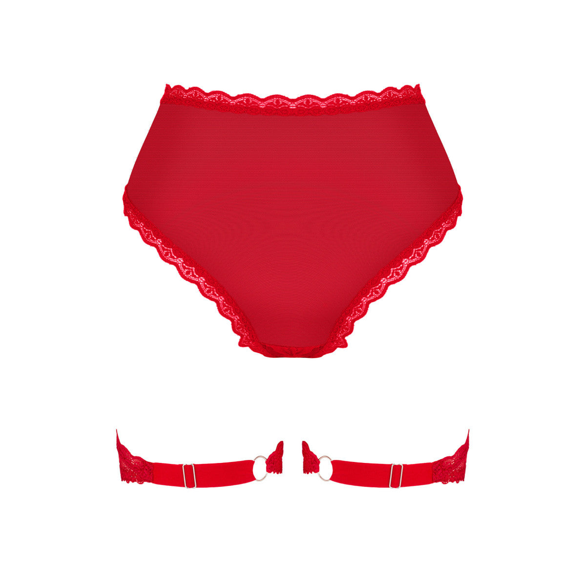 Belovya kanten jarretelgordel – rood
