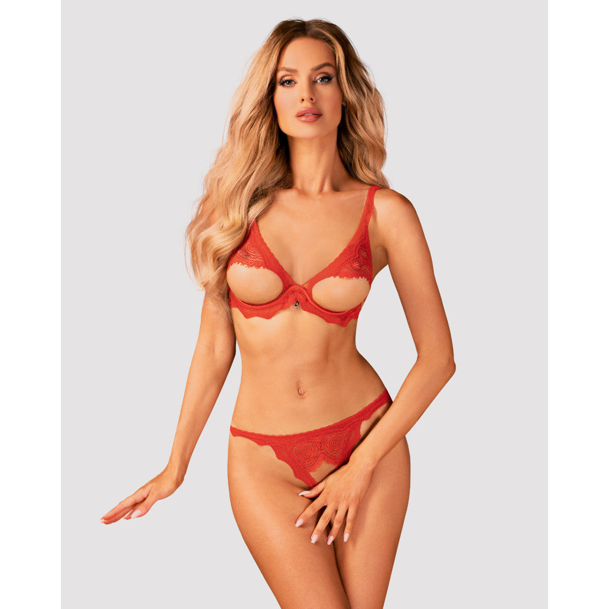 OB Bergamore 2pcs set with open cups red
