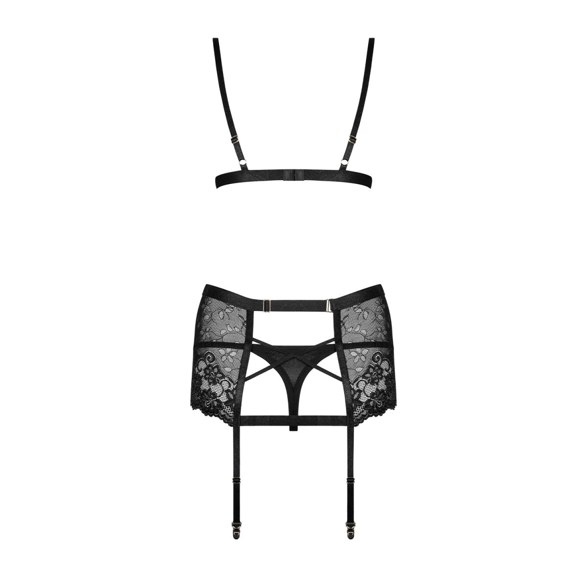 Blanita lingerieset 3-delig – zwart van Dare2Live – zwart