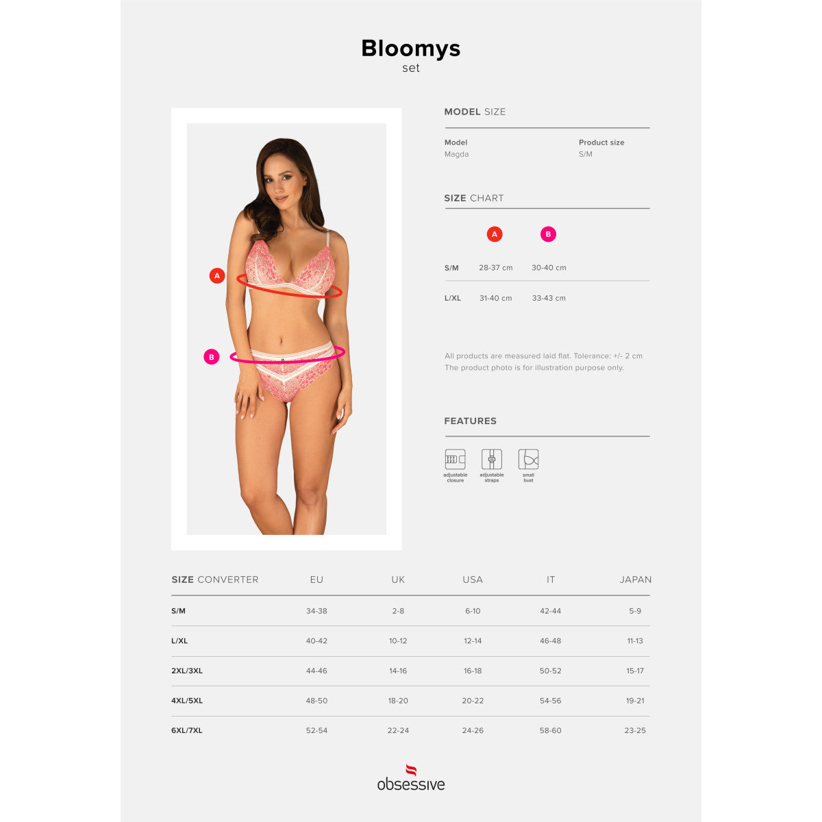 OB Bloomys 2pcs set pink-white