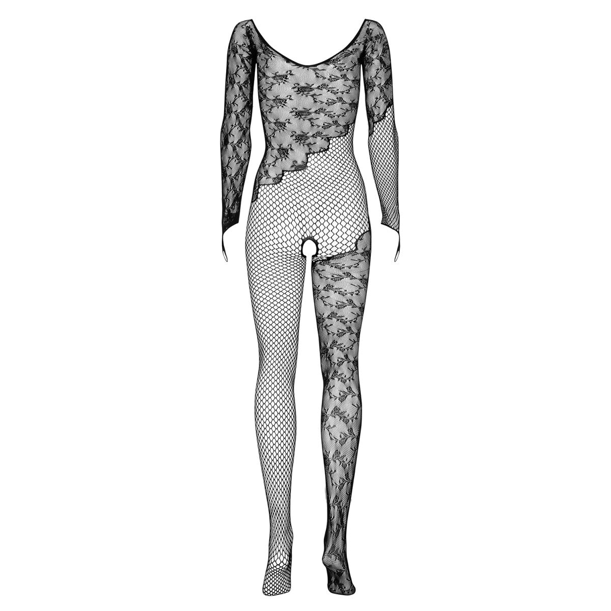 OB20150 bodystocking met open kruis – zwart – detail 5