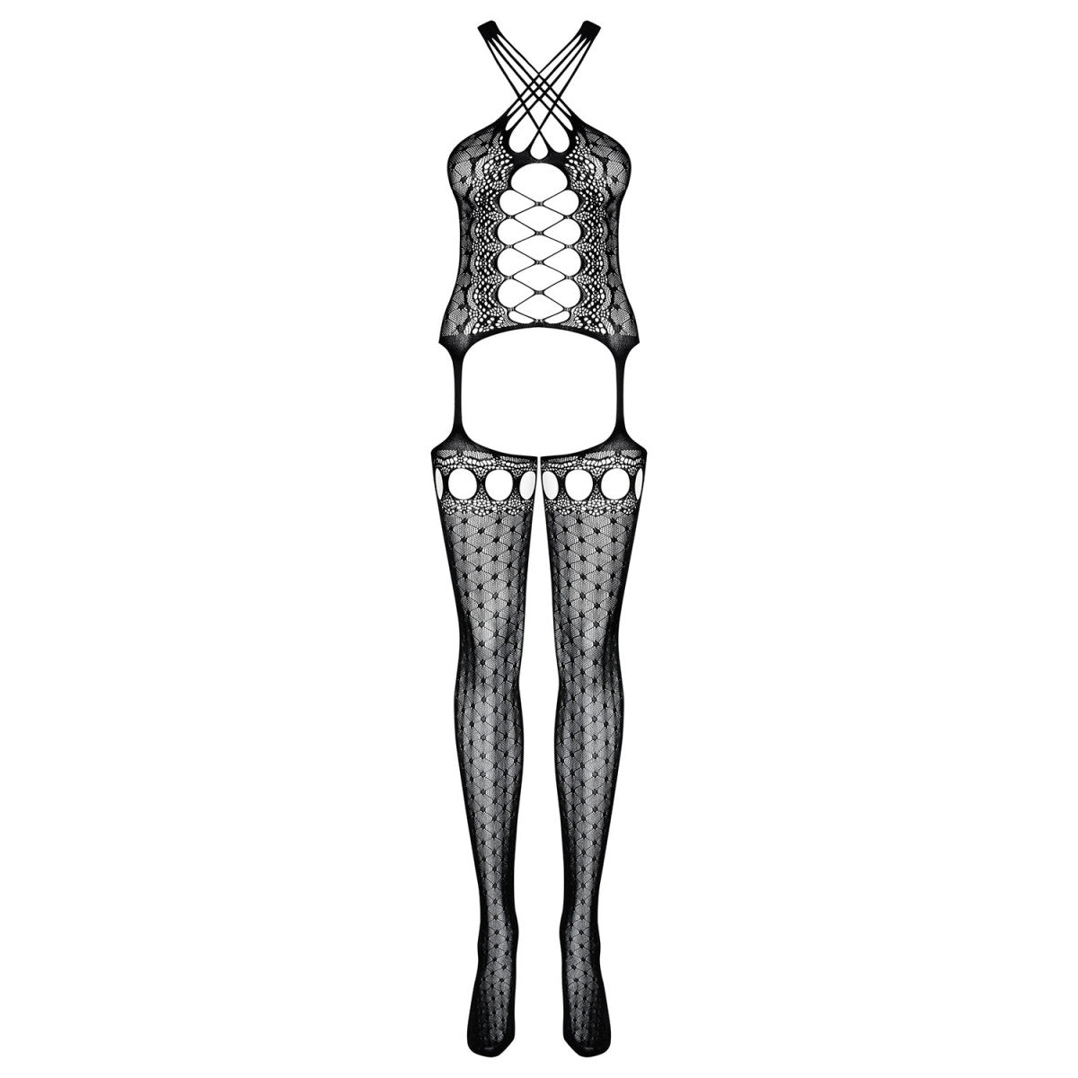 G313 bodystocking 2-delig – zwart