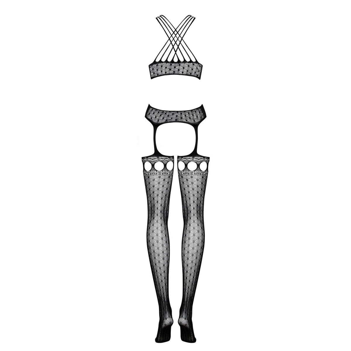 G313 bodystocking 2-delig – zwart