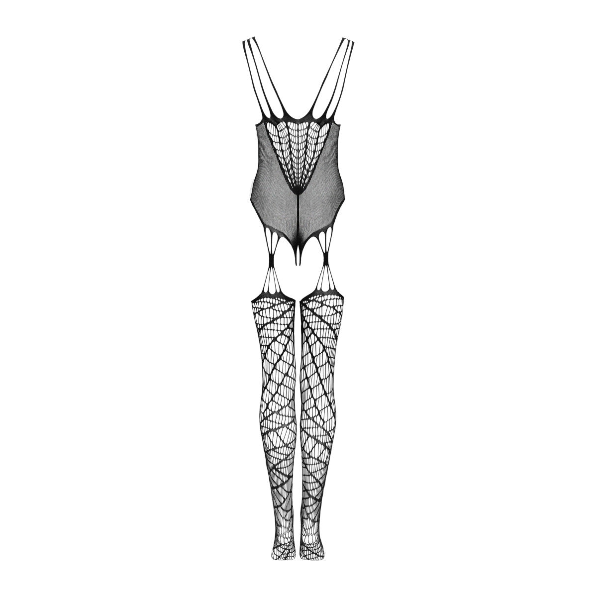 G325 bodystocking met open kruis – zwart – detail 3