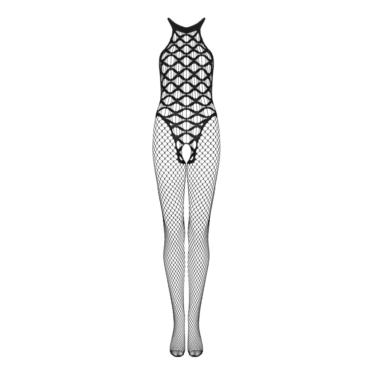 G331 bodystocking met open kruis – zwart – detail 2