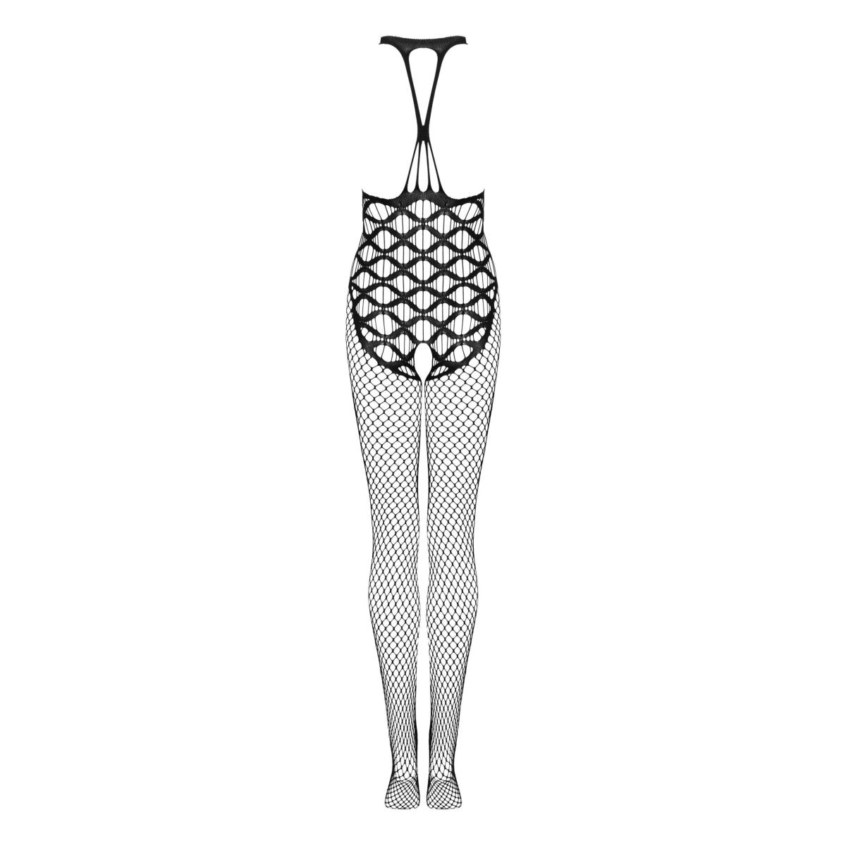G331 bodystocking met open kruis – zwart – detail 3