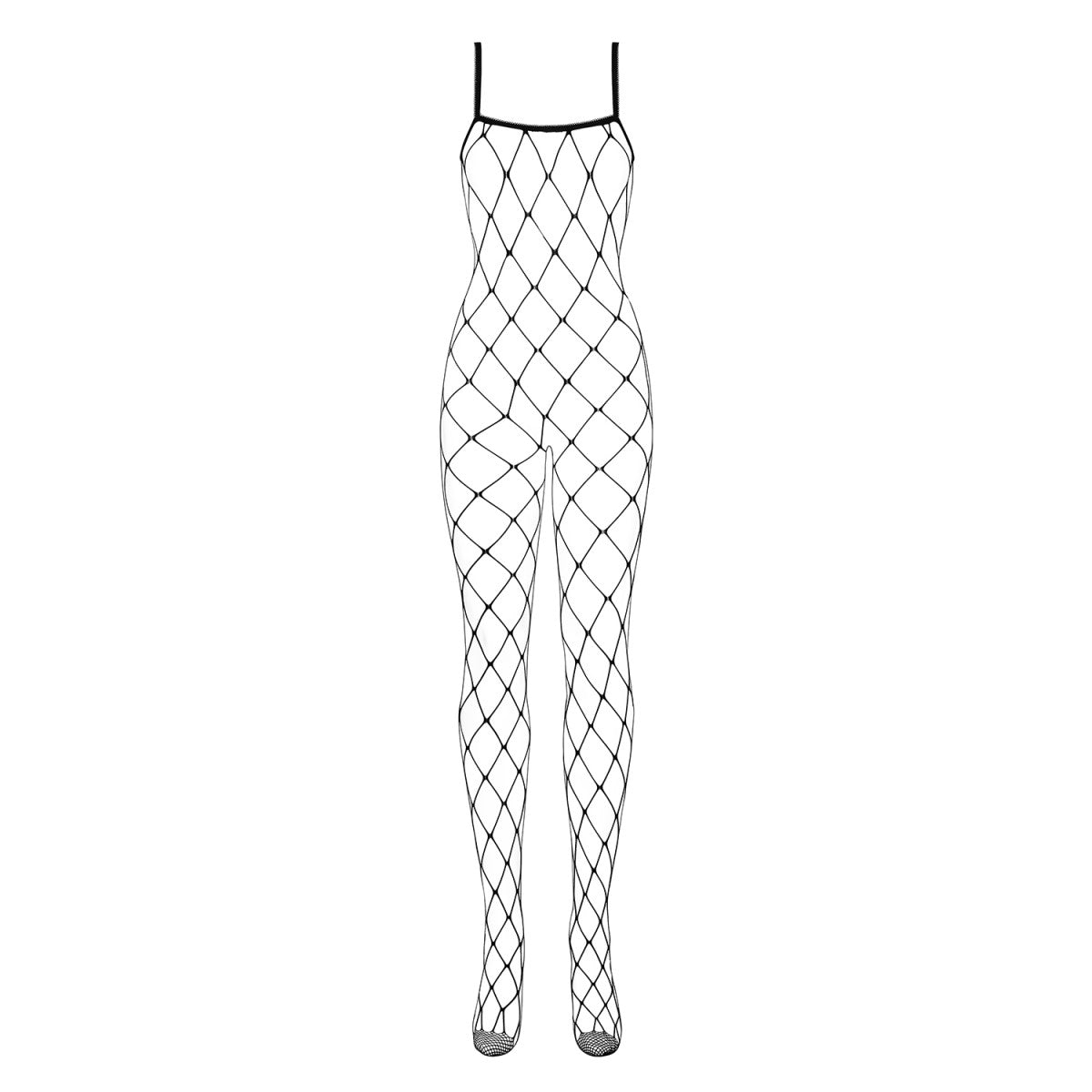 N102 bodystocking met open kruis – zwart – detail 2