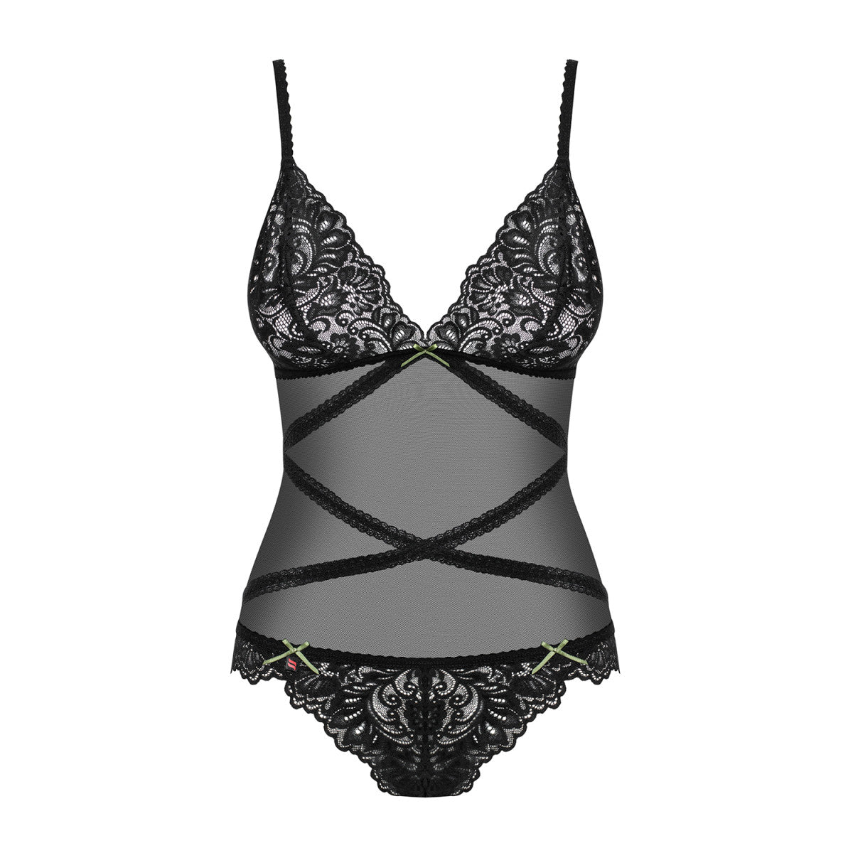 Bondea kanten body – zwart