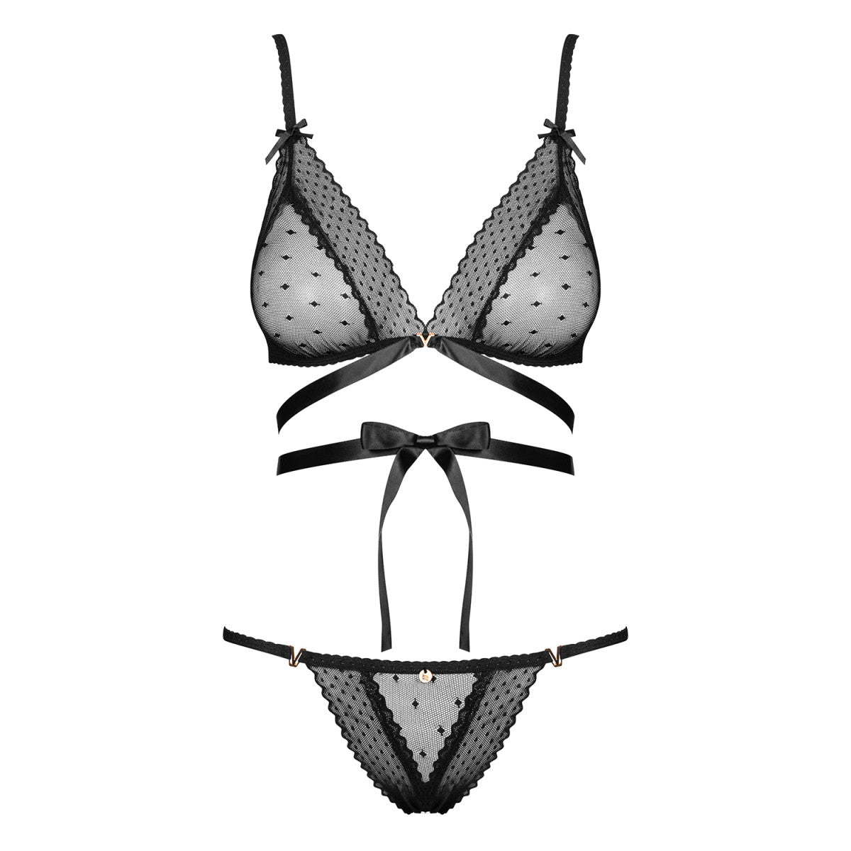 Bowessa bh-set – zwart – detail 4
