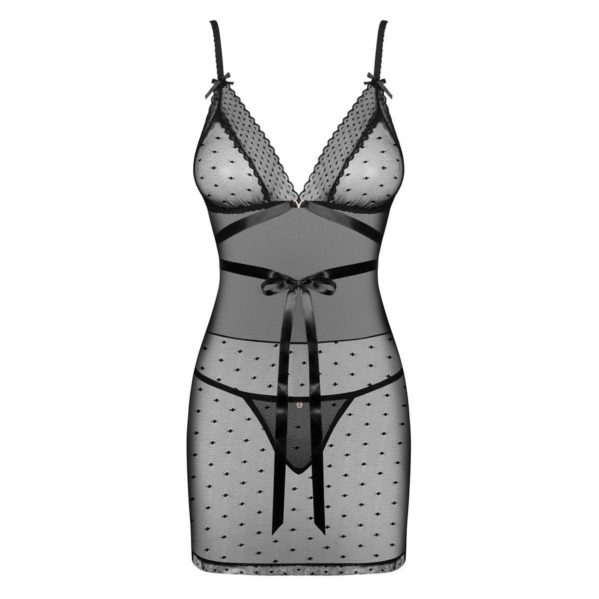 OB Bowessa chemise & thong black