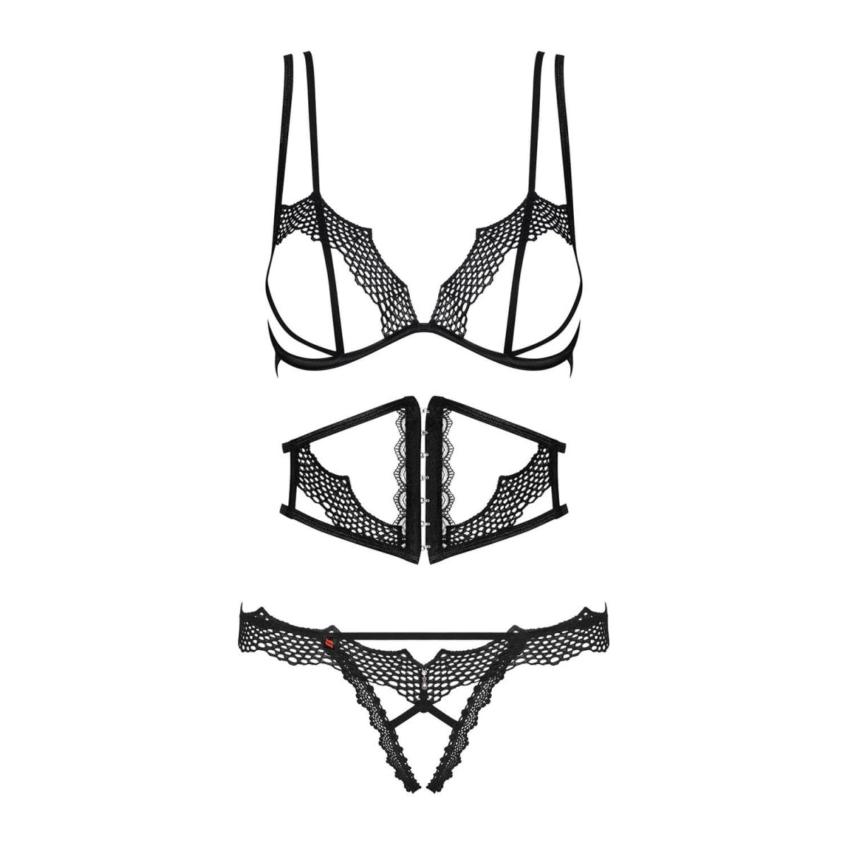 Bravelle lingerieset 3-delig – zwart