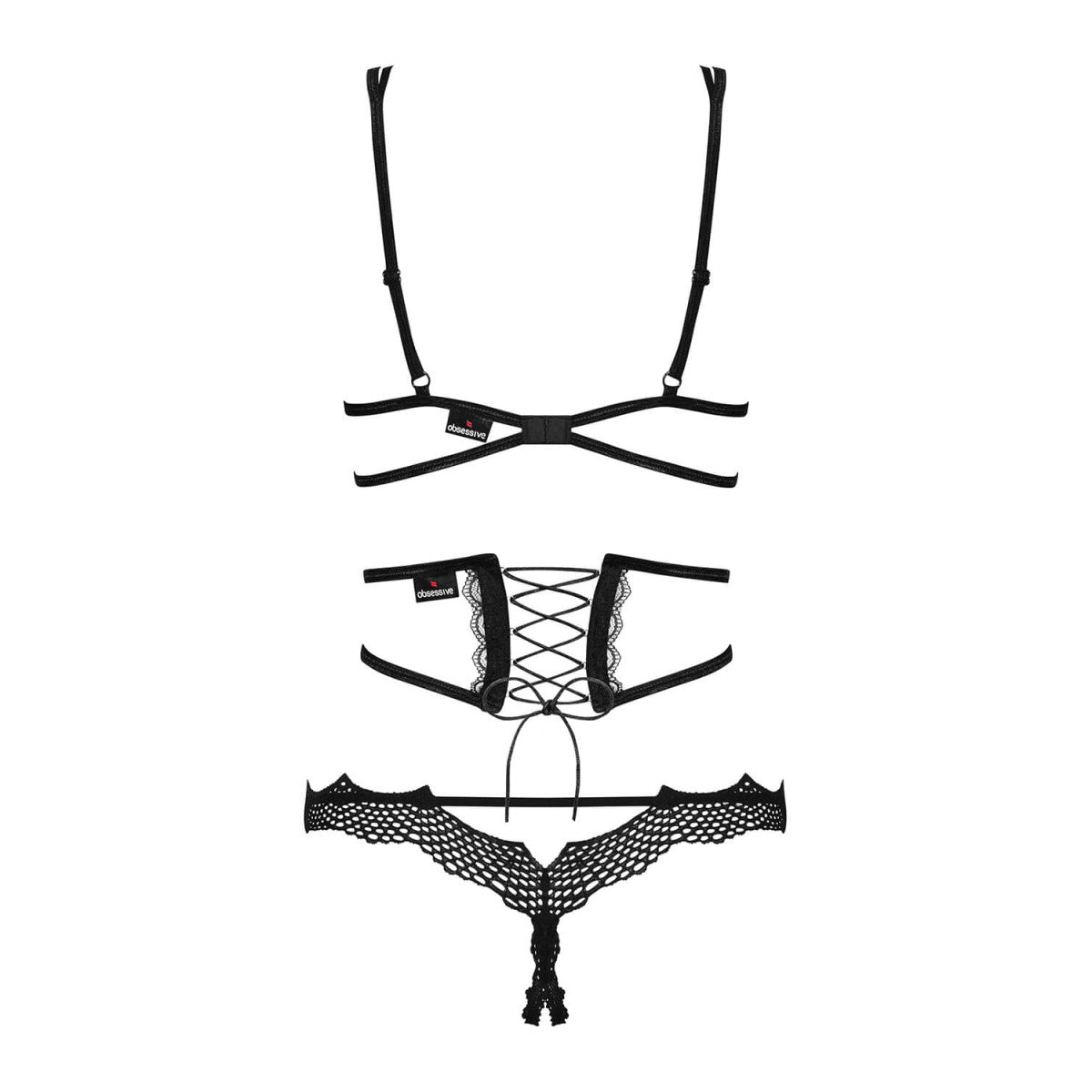 Bravelle lingerieset 3-delig – zwart