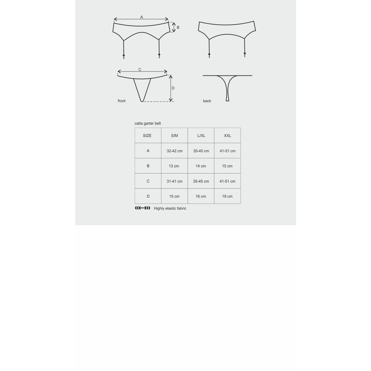 OB Catia garter belt & thong