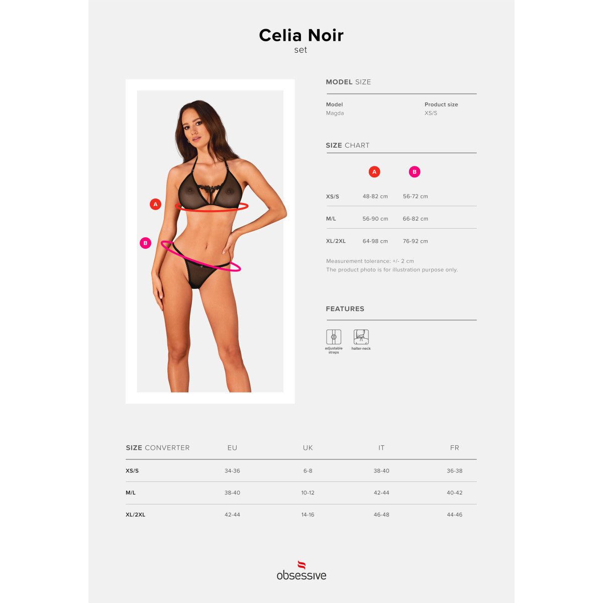 Celia bh-set – zwart